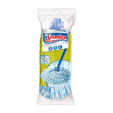 Rezervna glava za čistač poda-mop Duo plava/bela Spontex
