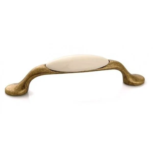 Ručica za nam. 728P-0 96mm mesing+porcelan GTV