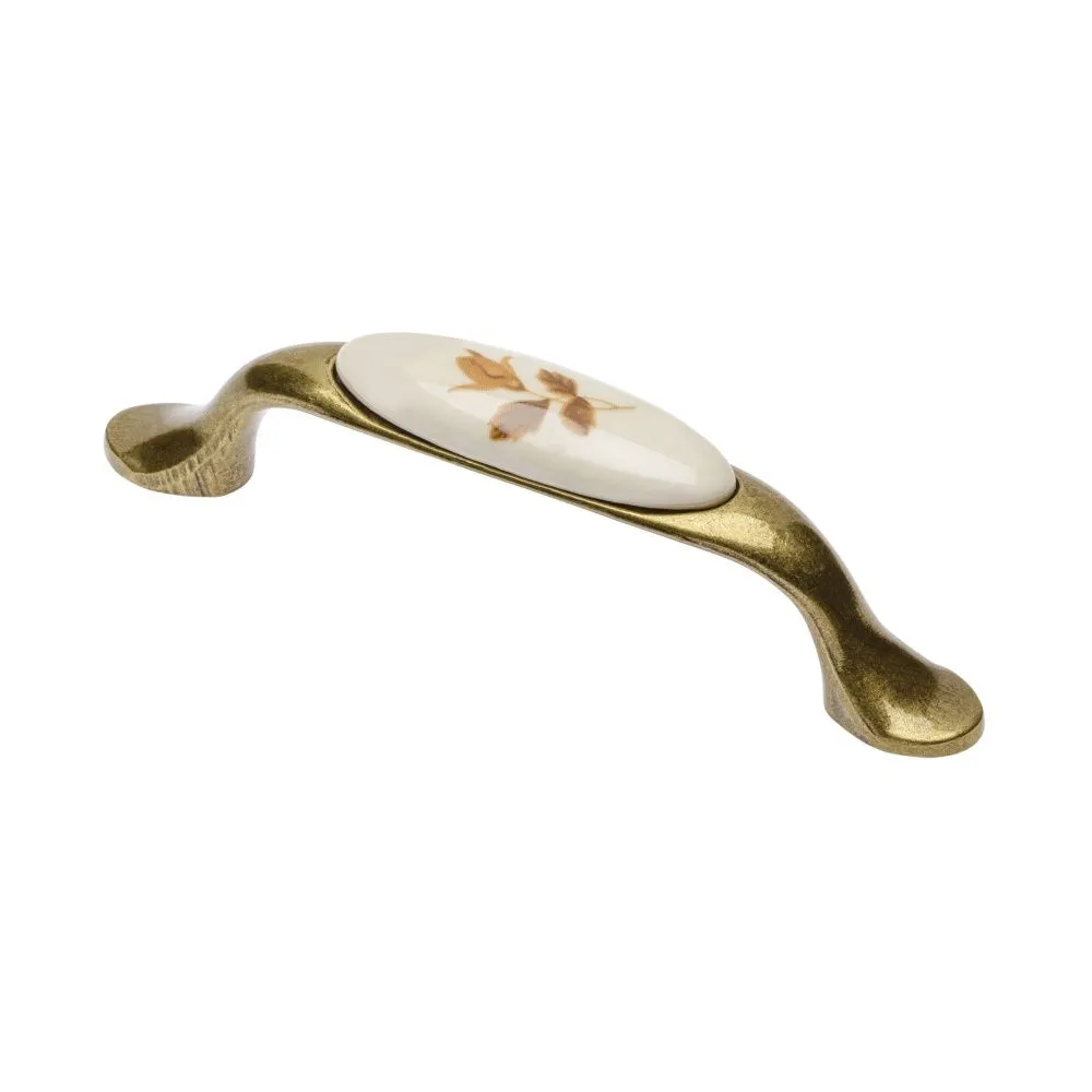 Ručica za nam. 728P-B 96mm mesing+porcelan GTV