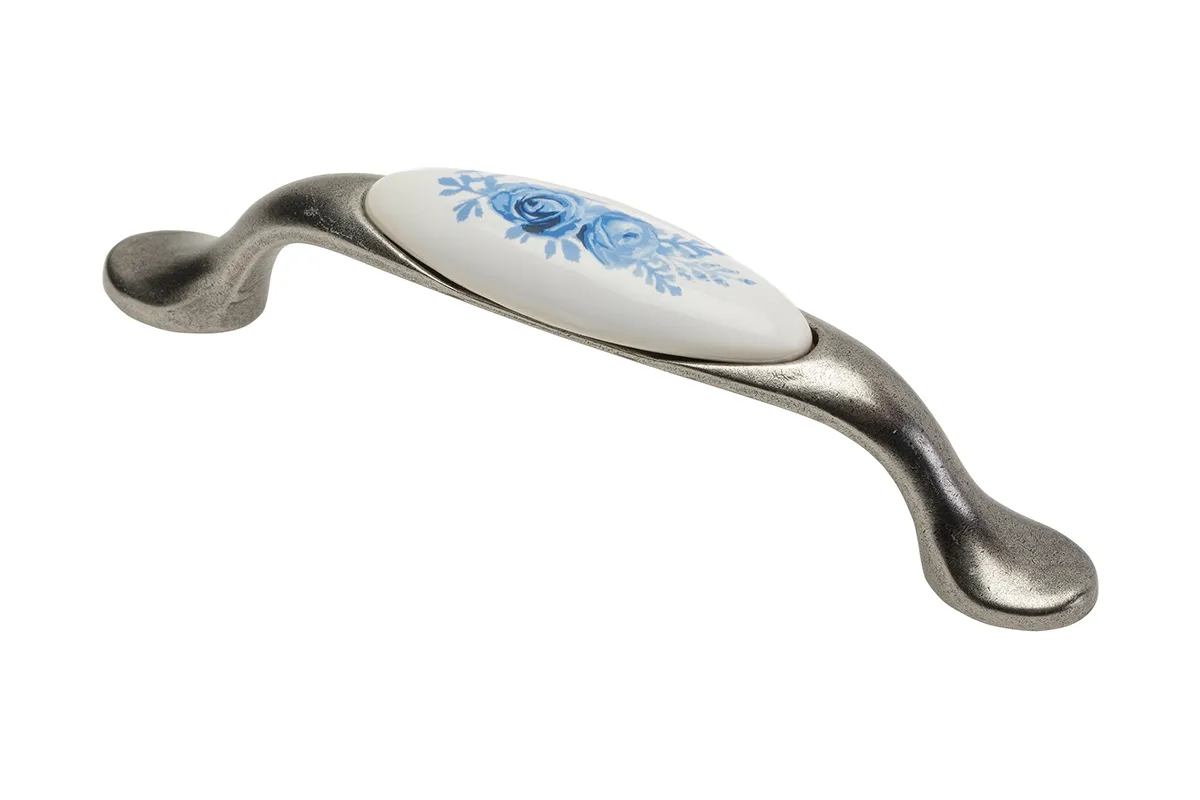 Ručica za nameštaj 728P fi 29.6mm dezen plavi cvet GTV
