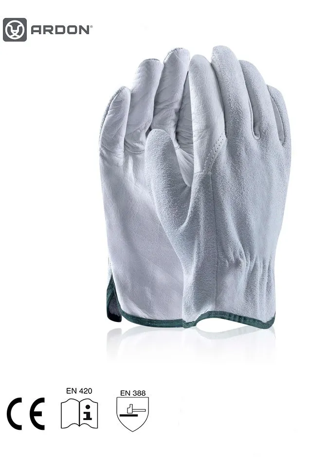 Rukavice B-FNS Basic line vel. 10/XL kožne svetlo sive Ardon