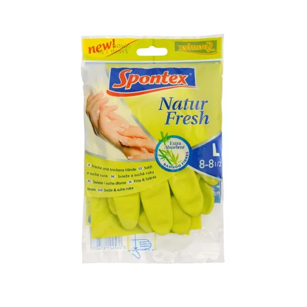 Rukavice lateks Natur Fresh vel. L zelene Spontex