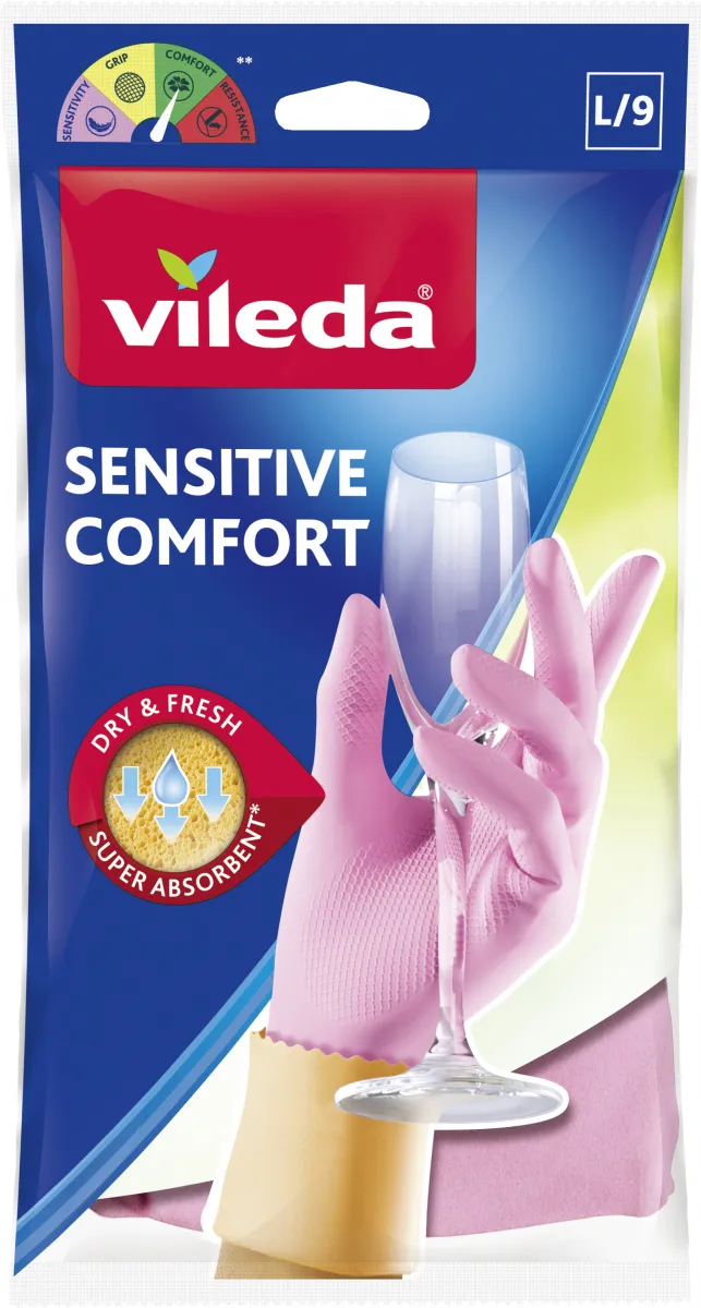 Rukavice Sensitive velicina L roze Vileda