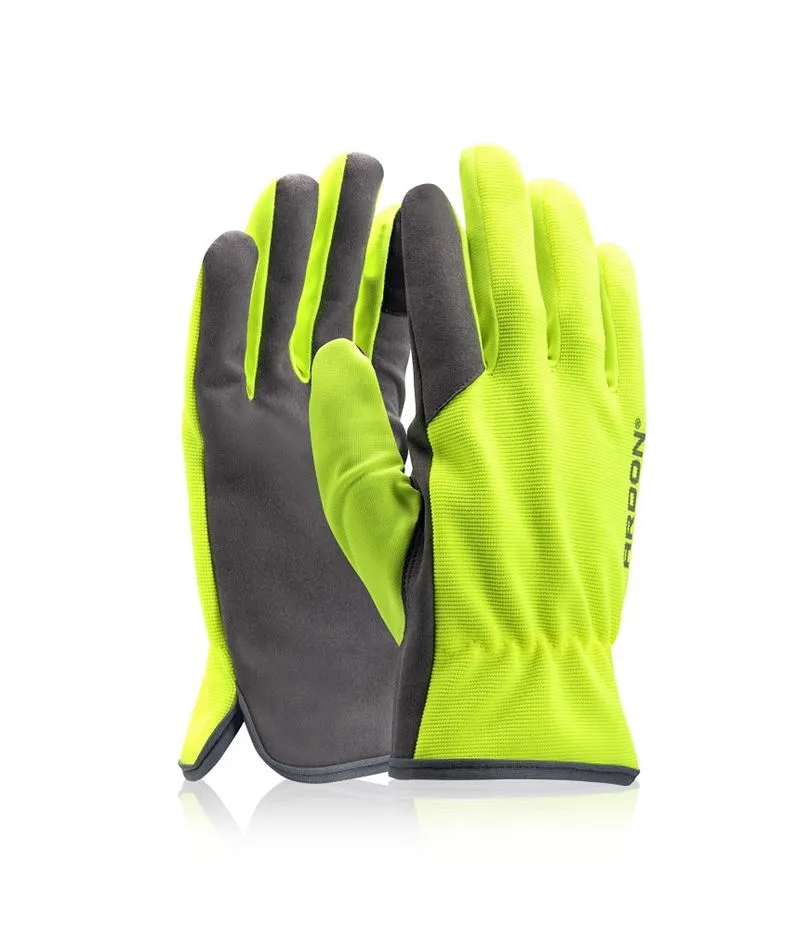 Rukavice Sienos vel. 10/XL sive/fluor. zelene Ardon