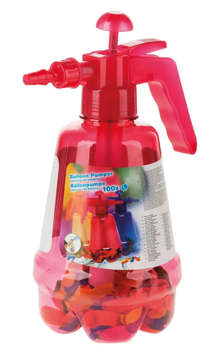Ručna pumpa za balone sa 100 balona sort Eddy Toys