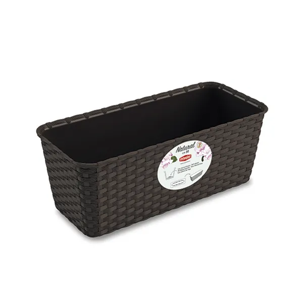 Saksija za cveće 30x13x11cm 2.4l pvc kafena Stefanplast
