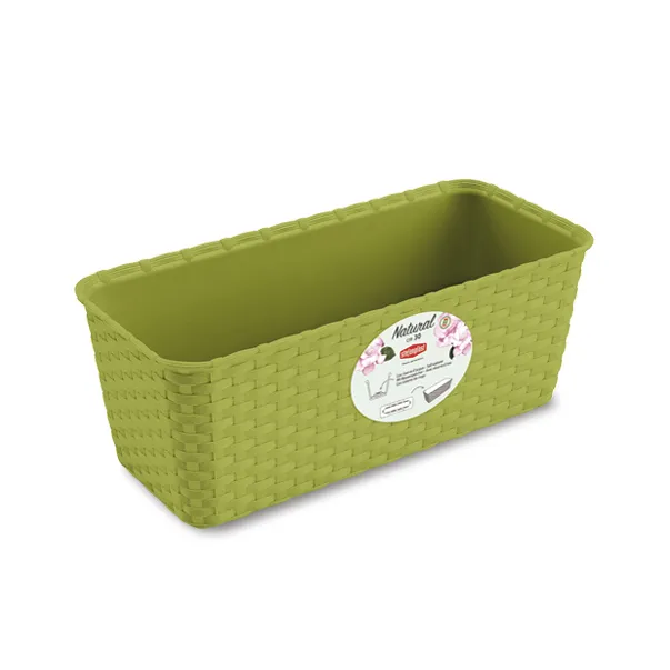Saksija za cveće 30x13x11cm 2.4l pvc svet. zelena Stefanplast