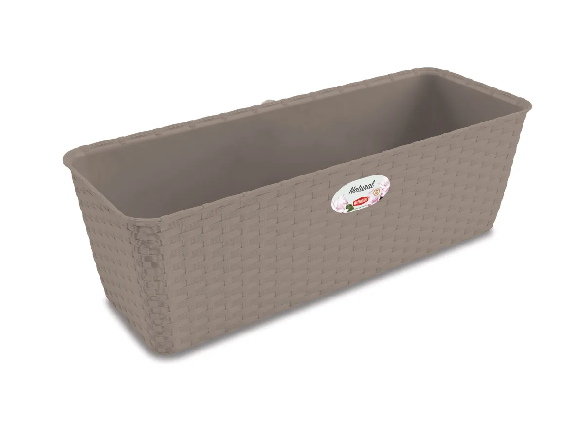 Saksija za cveće 40x16x13cm 5.3l pvc siva Stefanplast