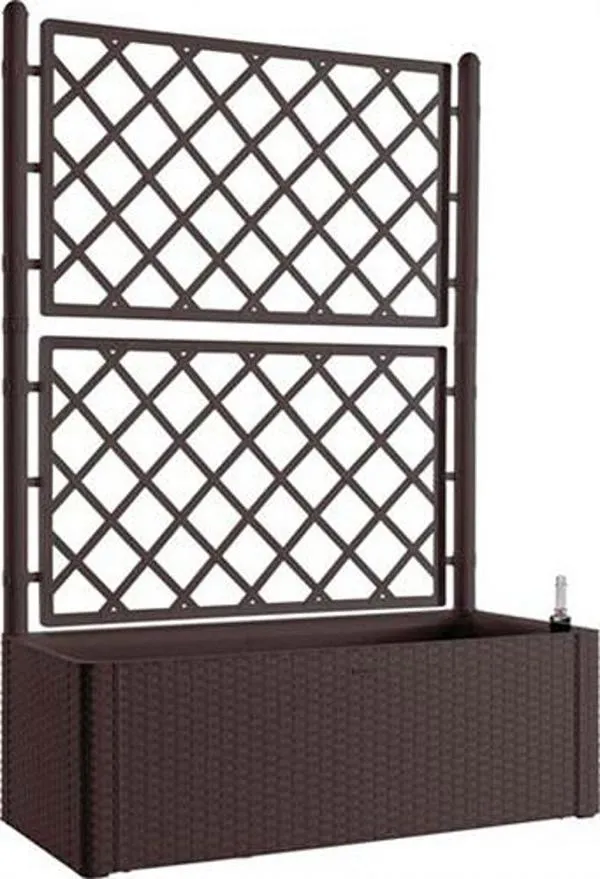 Saksija za cveće braon 100x43x142cm 90l sa potporom pvc