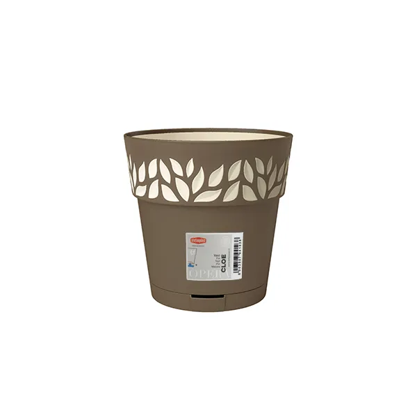 Saksija za cveće Cloe Opera fi 19x19cm 3.2l braon/bela Stefanplast