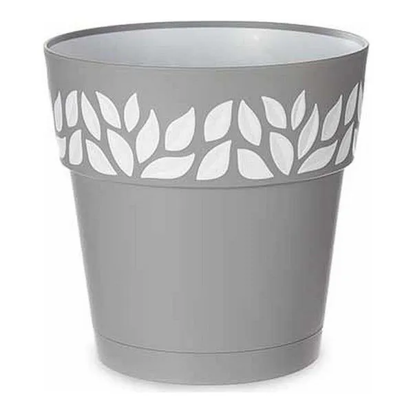 Saksija za cveće Cloe Opera fi 25x25cm 7.5l siva/bela Stefanplast