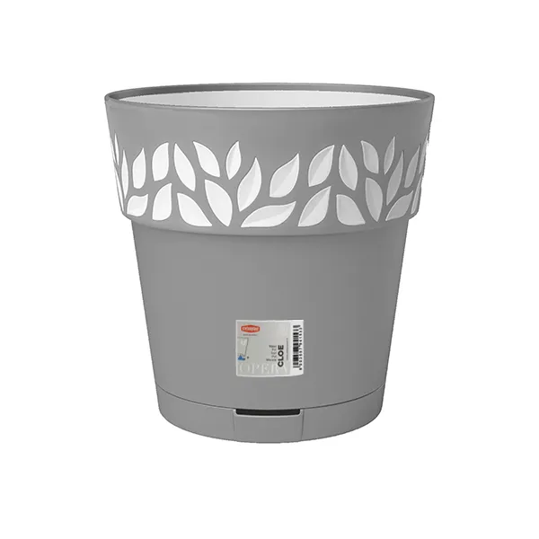 Saksija za cveće Cloe Opera fi 29x29cm 11.8l siva/bela Stefanplast