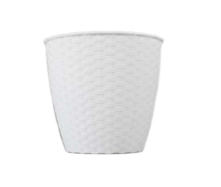 Saksija za cveće fi 24x22.2cm 6.2l pvc bela Stefanplast