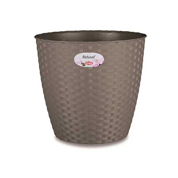 Saksija za cveće fi 24x22cm 6.2l pvc golubije siva Stefanplast