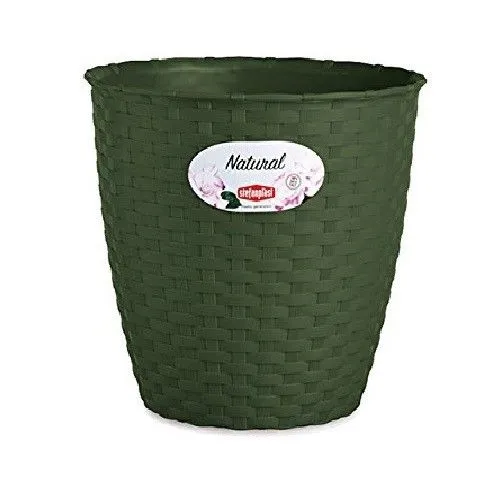 Saksija za cveće fi 29x26.5cm 12.5l pvc tamno zelena Stefanplast