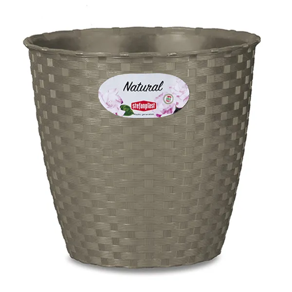 Saksija za cveće fi 29x27cm 12.5l pvc sv. braon Stefanplast