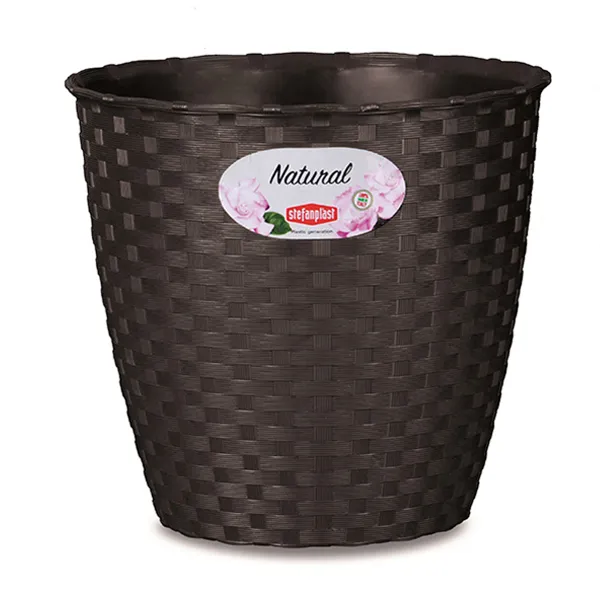 Saksija za cveće fi 29x27cm 12.5l pvc tamno braon Stefanplast