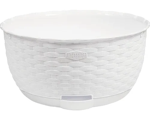 Saksija za cveće fi 30x14.5cm 5.9l pvc bela Stefanplast