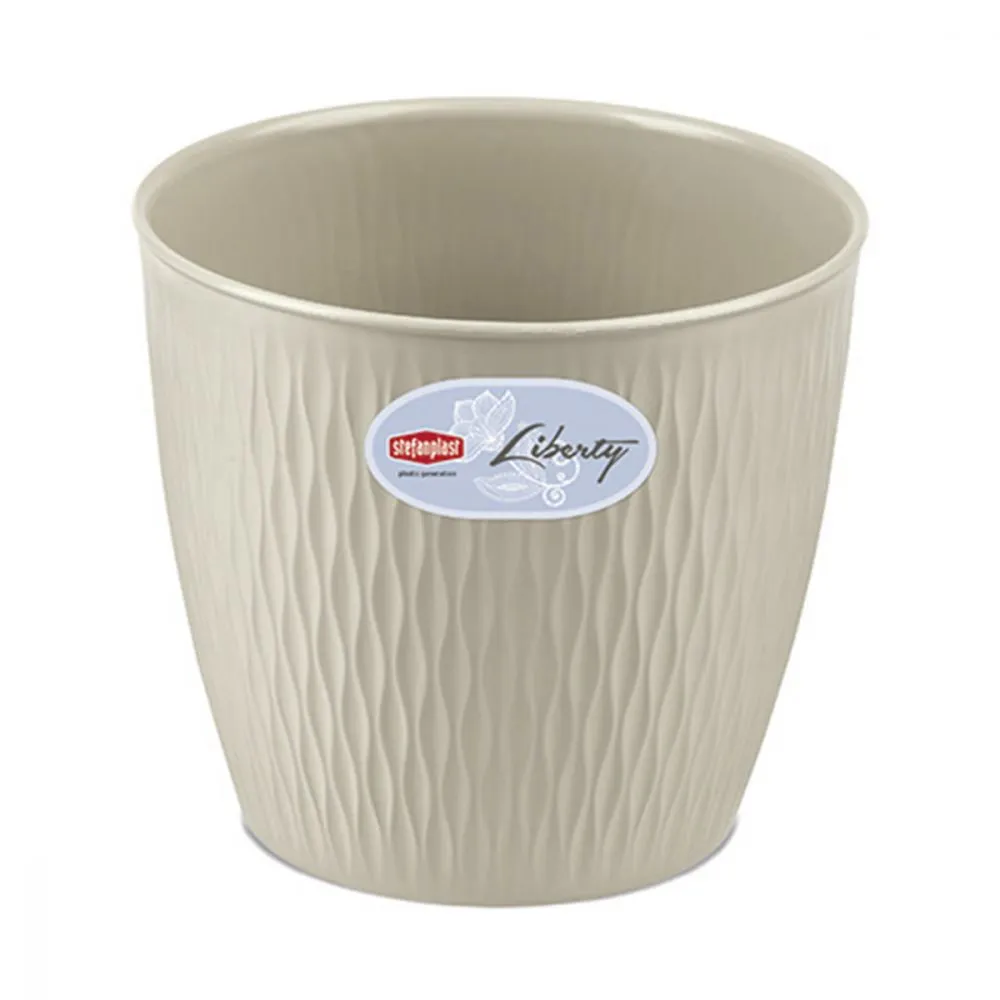 Saksija za cveće Liberty fi 20x19cm 4.6l bež Stefanplast