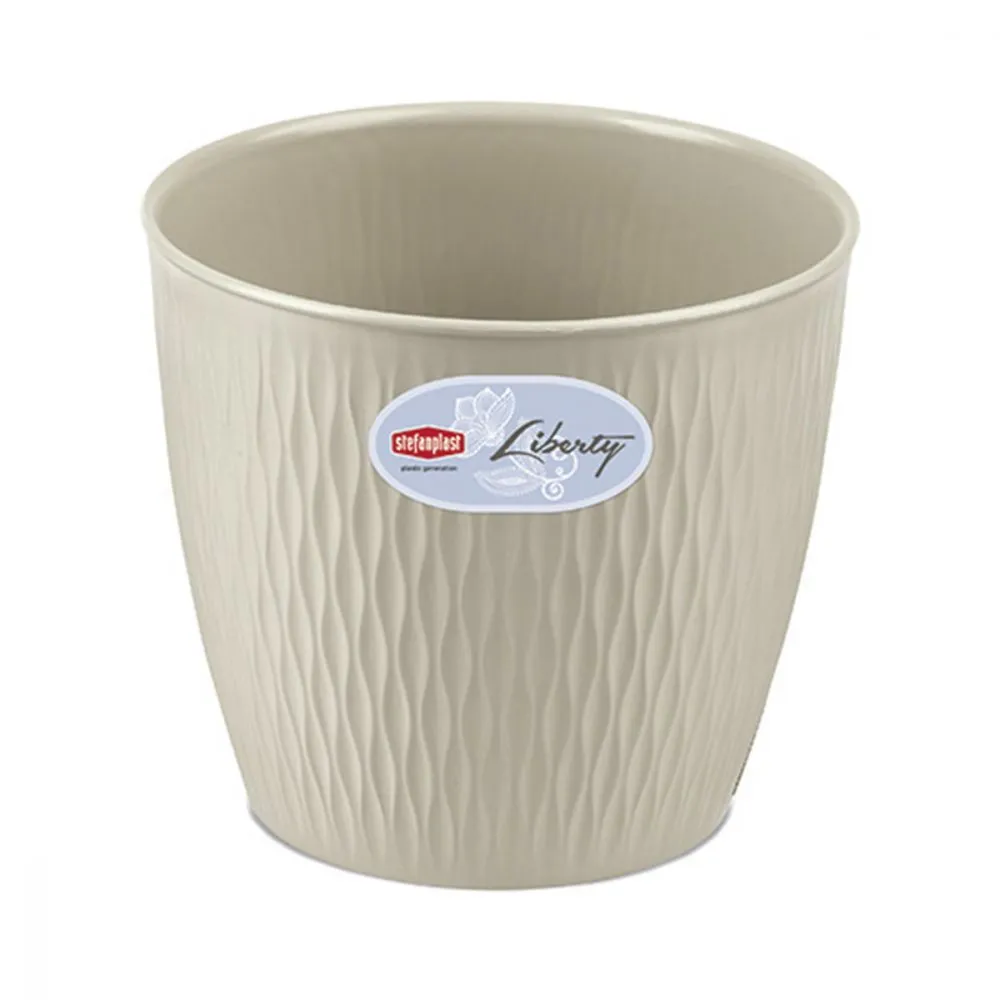 Saksija za cveće Liberty fi 25x24cm 8.5l bež Stefanplast