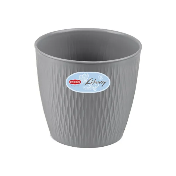 Saksija za cveće Liberty fi 30cm 14.2l siva Stefanplast