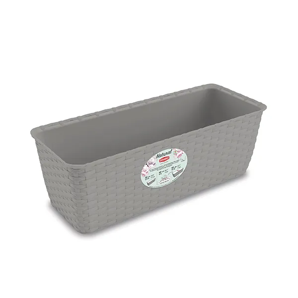 Saksija za cveće Natural 30cm 2.4l siva Stefanplast