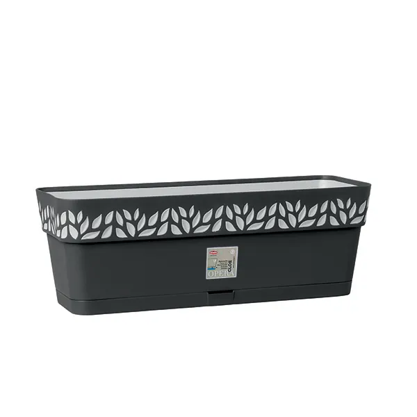 Saksija za cveće Opera Cloe 49x18x17cm 9.5l siva