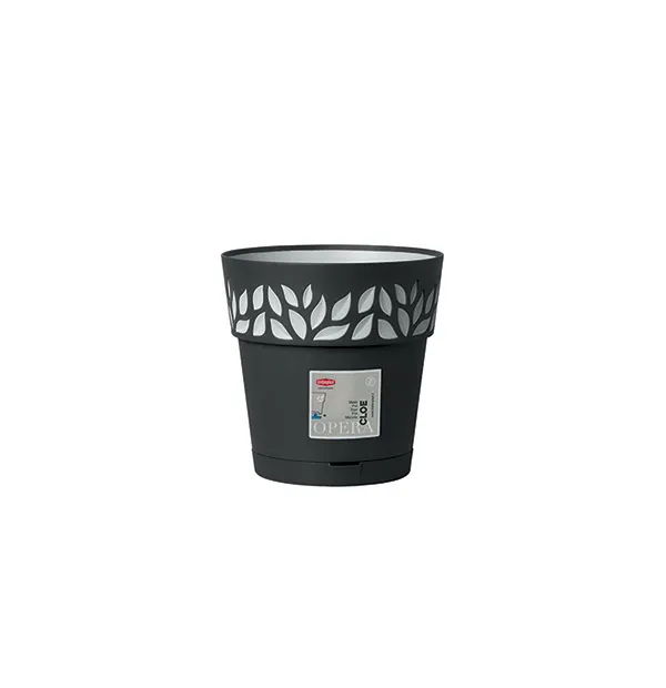 Saksija za cveće Opera Cloe fi 15x15cm 1.5l siva