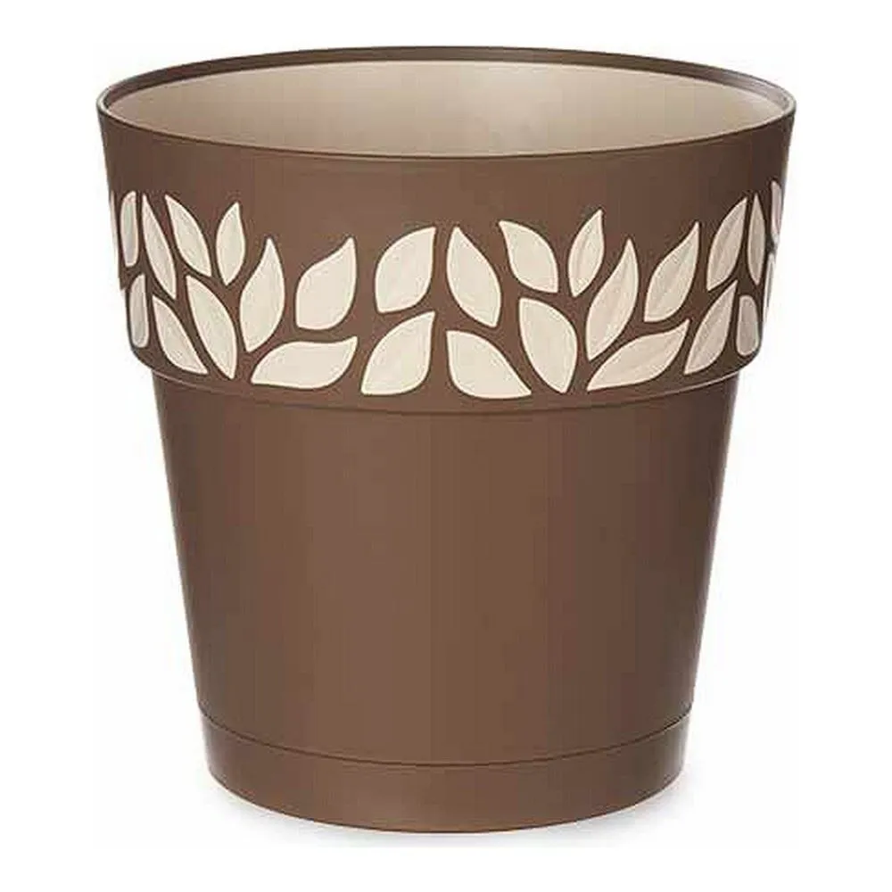 Saksija za cveće Opera  Cloe fi 25cmx25cm 7.5l braon/bela Stefanplast