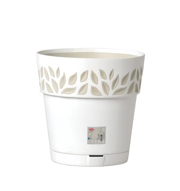 Saksija za cveće Opera Cloe fi 25x25cm 7.5l bela/bež
