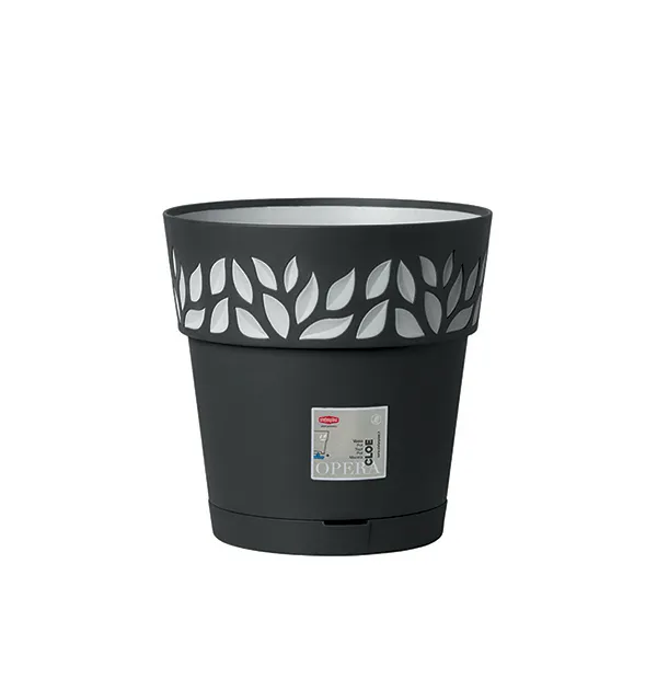 Saksija za cveće Opera Cloe fi 25x25cm 7.5l siva