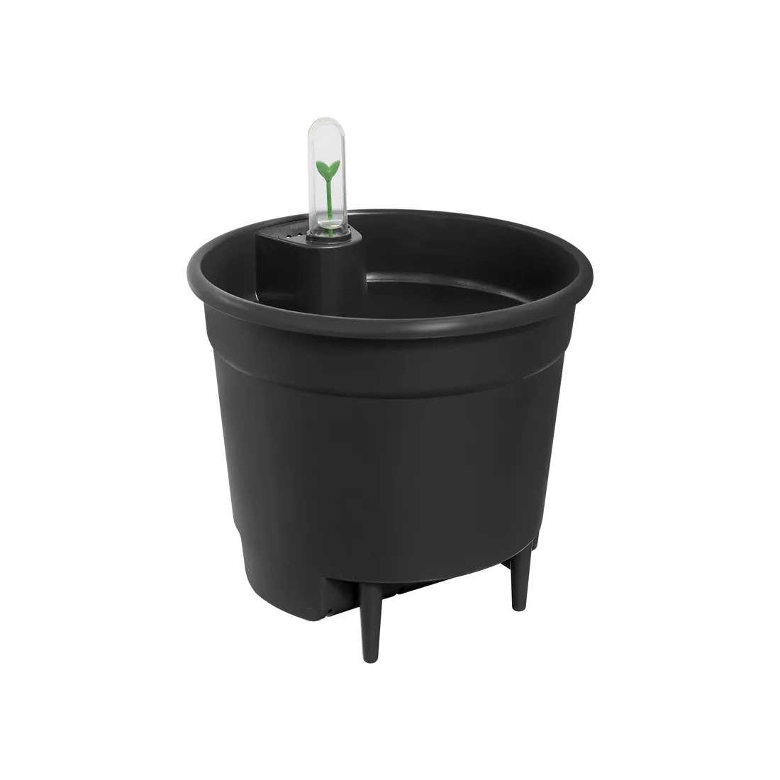 Saksija za cvij Self Watering fi 28x26cm sa indikat.vode crna Elho