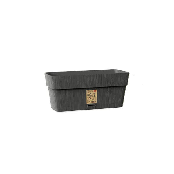 Saksija za cvijeće Ethica 29x13x12cm 2.7l grafit Stefanplast