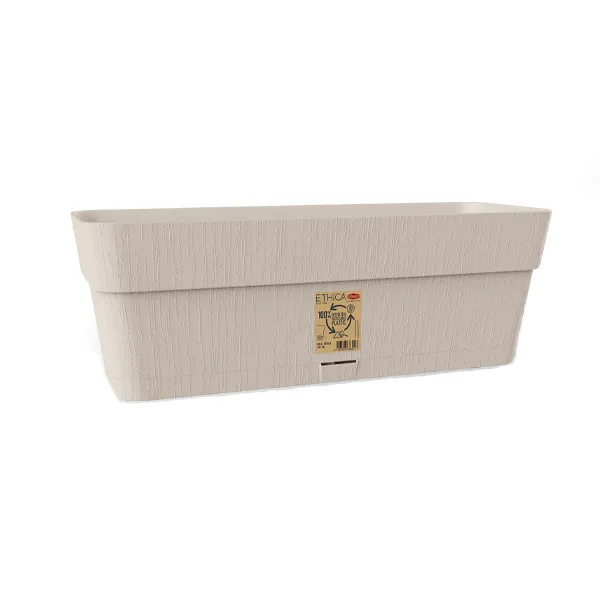 Saksija za cvijeće Ethica 49x18x17cm 9.5l krem Stefanplast