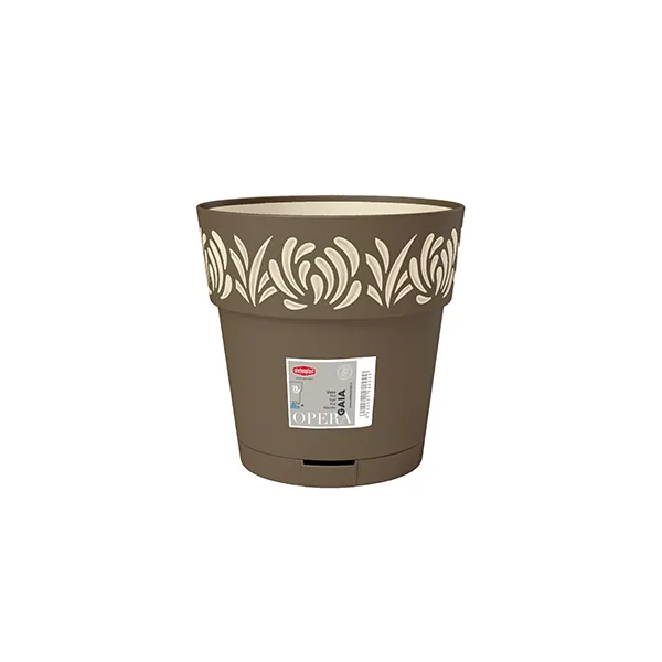 Saksija za cvijeće Opera Gaia fi 19x19cm 3.2l smeđa/krem Stefanplast