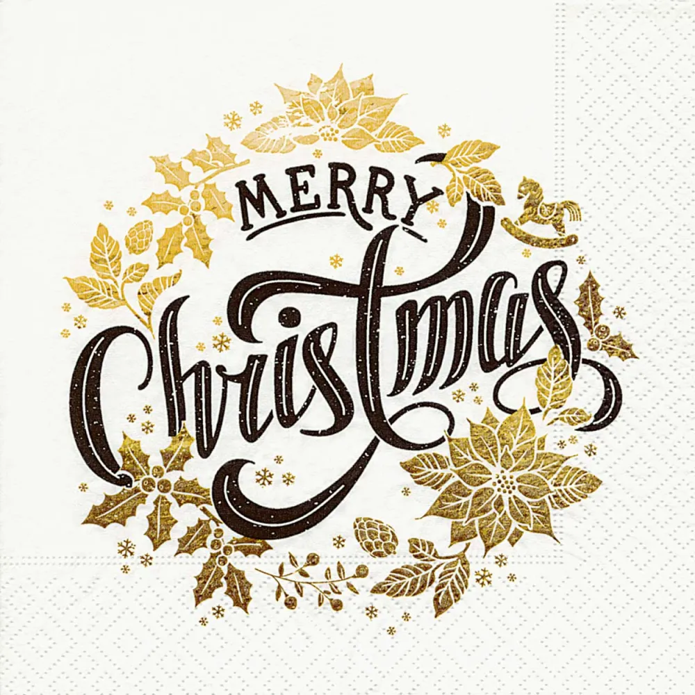 Salvete Christmas Wreath 33x33cm troslojne 20/1 Paper+Design