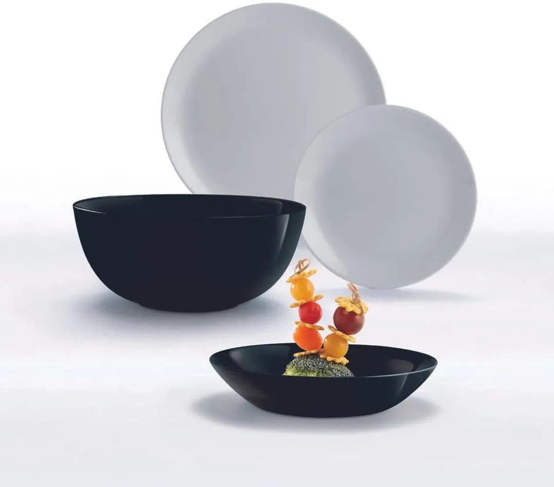 Servis za ručavanje Diwali 19/1 crni/boja granita Luminarc