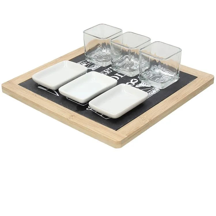 Set daska za rezanje 24x24cm sa 3 činije i 3 tanjirića Tognana