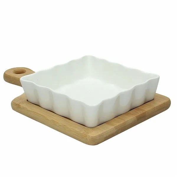 Set daska za rezanje sa zdjelom 14x14cm Starbamboo Convivio A.F.