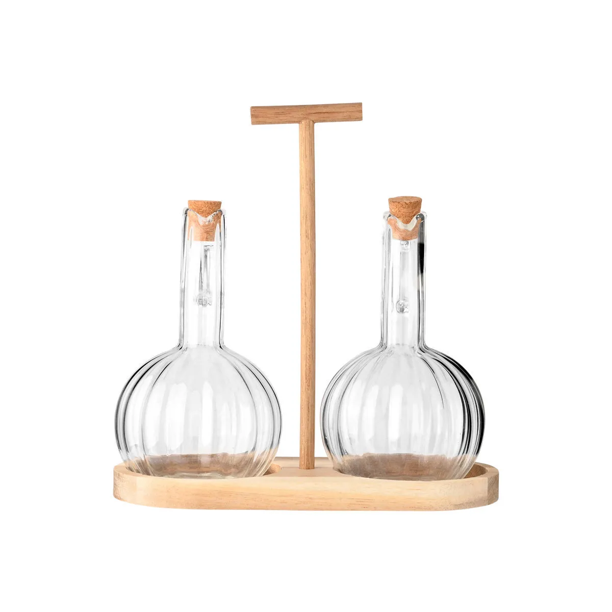 Set doza za ulje i sirće Allure 320ml 2/1 na drvenom stalku Estia