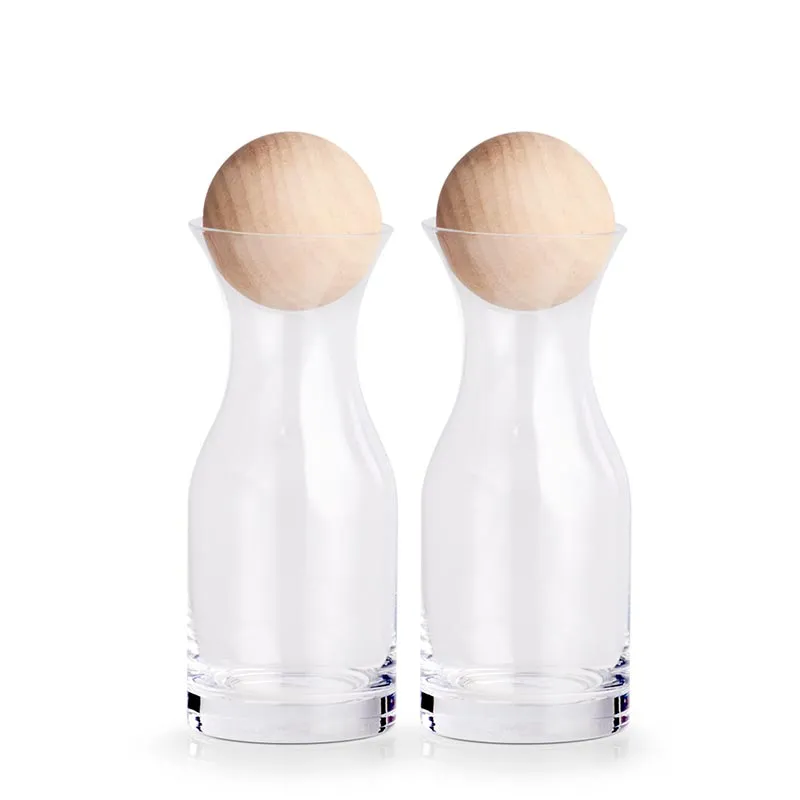 Set flaša 250ml fi 6.5x18.5cm sa čepom od drveta 2/1 Zeller