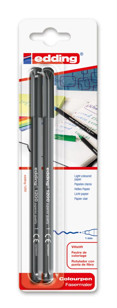 Set flomastera 1mm 1200/2 crnih 2/1