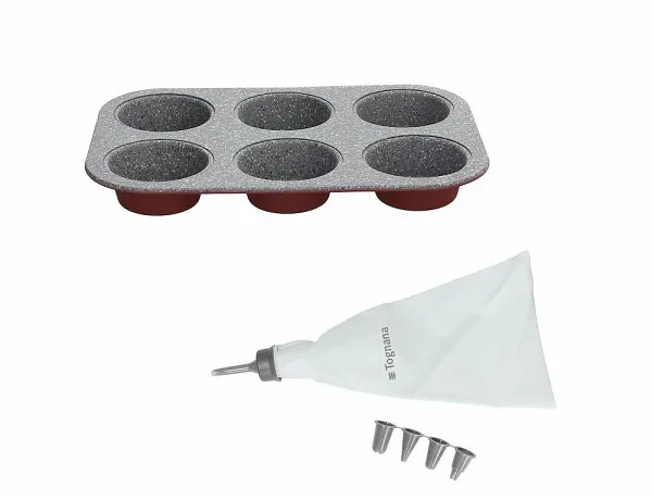 Set kalup za mafine Sweet Cherry za 6kom.+špric za dek. Tognana