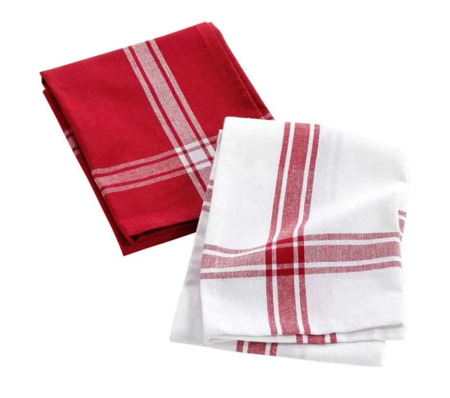 Set kuh. krpa 50x70cm 2/1 bordo/bele D. d Interieur
