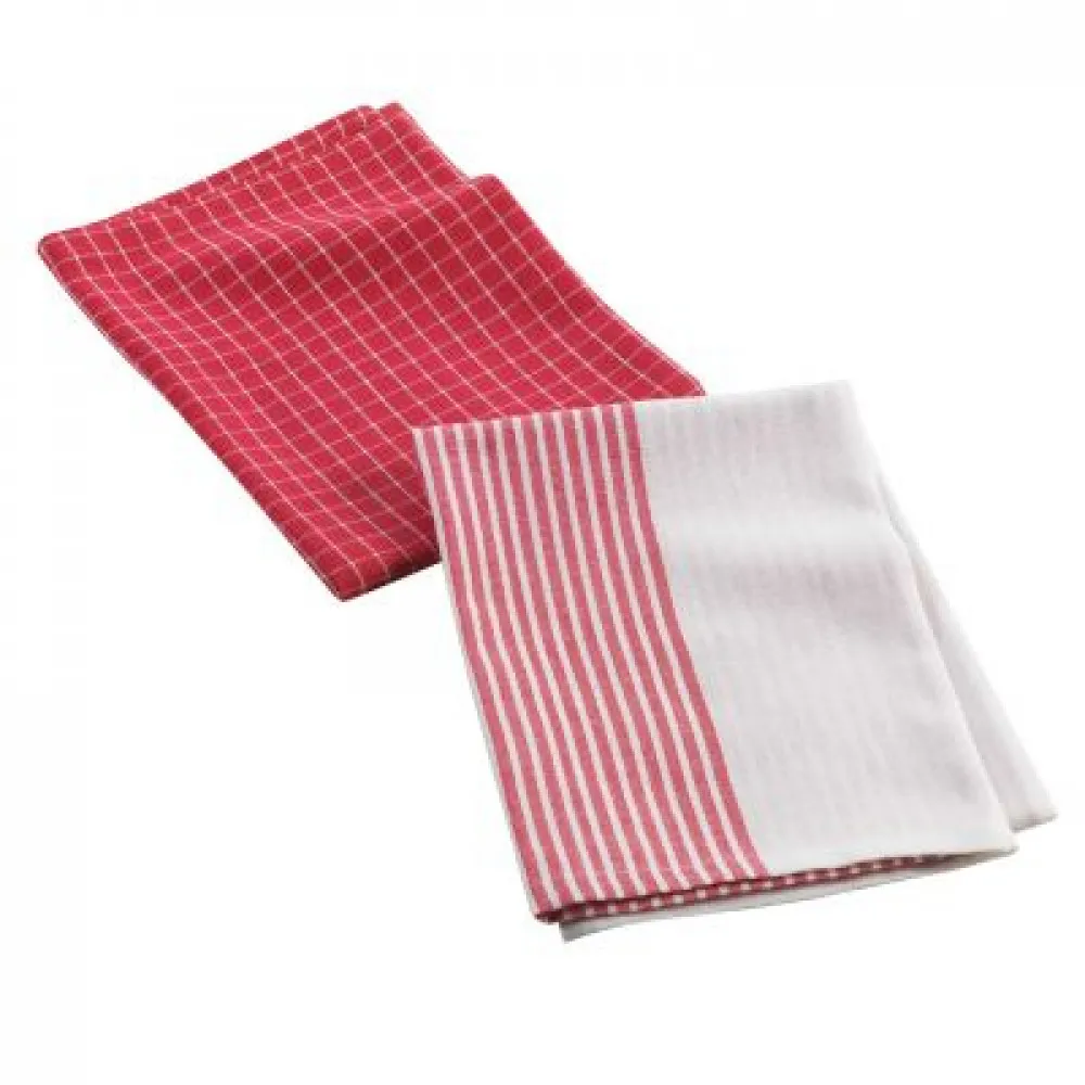 Set kuh. krpa Bistro 50x70cm crveno-bele 2/1 D. d Interieur