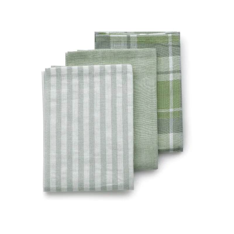 Set kuhinjskih krpa Pasado 65x45cm maslinasto zelene sort 3/1 Kela