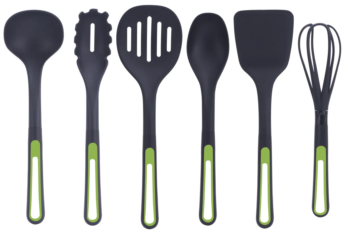 Set kuhinjskog pribora 6/1 crni/zeleni Kitchen World