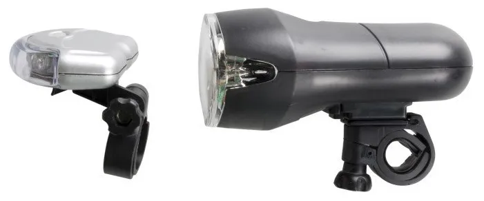 Set LED svetala za biciklo 10LUX 2/1 sa pvc nosačima Bicycle Gear