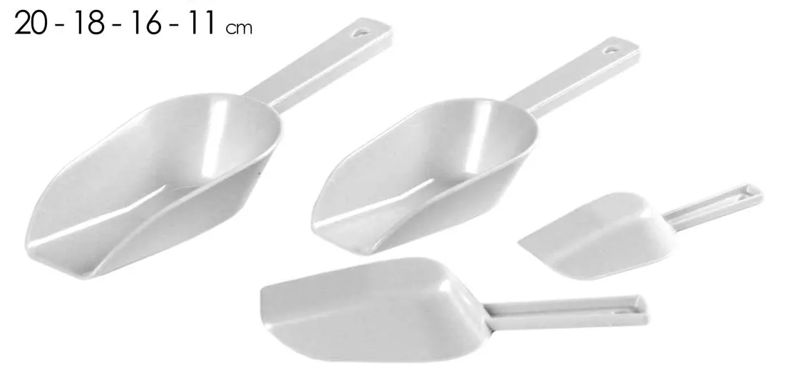 Set lopatica za zahvatanje hrane bele 4/1 Gicos