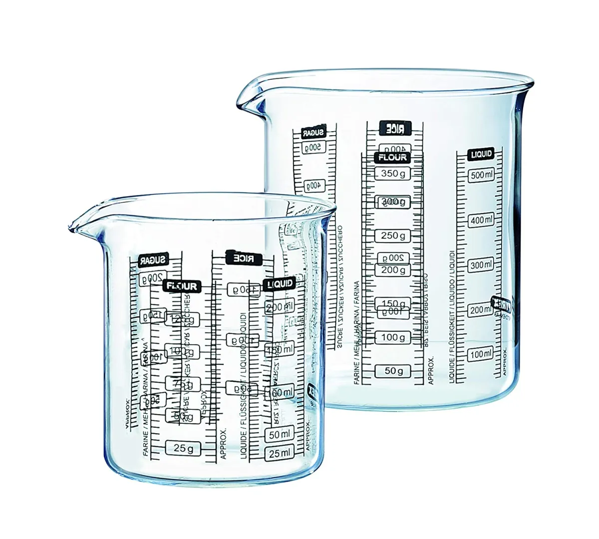 Set menzura 250/500ml 2/1 Pyrex